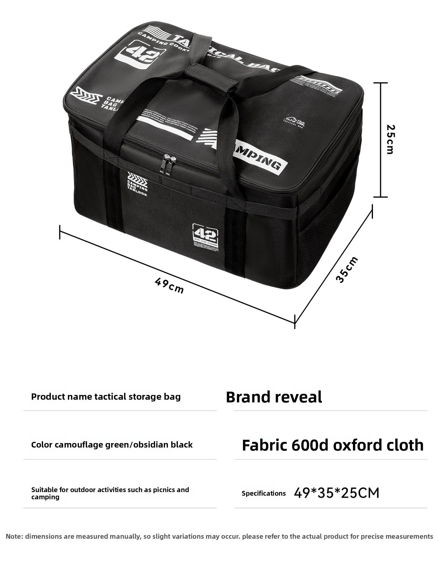 Outdoor camping insulated bag, thickened Oxford cloth storage bag, insulated and cold-keeping large-capacity lunch bag