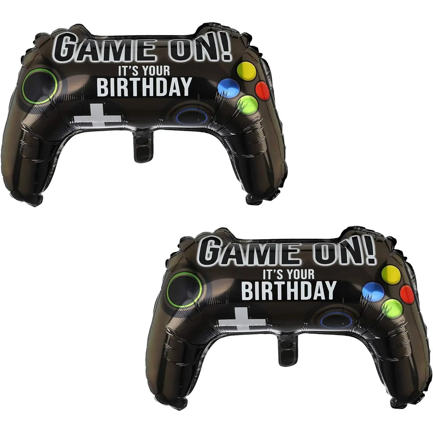 2 Pcs Video Controller Mylar Balloon Theme Party Boys Gaming Birthday Decorations
