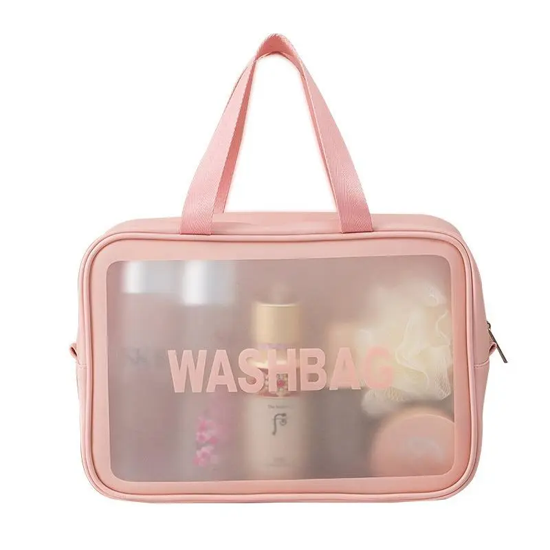 Travel Toiletry ,Three-Piece Set Cosmetics , Large Clear Makeup ,Transparent Skin Care  for Toiletries,Waterproof & Draining,PVC Toiletry Organizer Thickened Wash  for Women Men, Plain