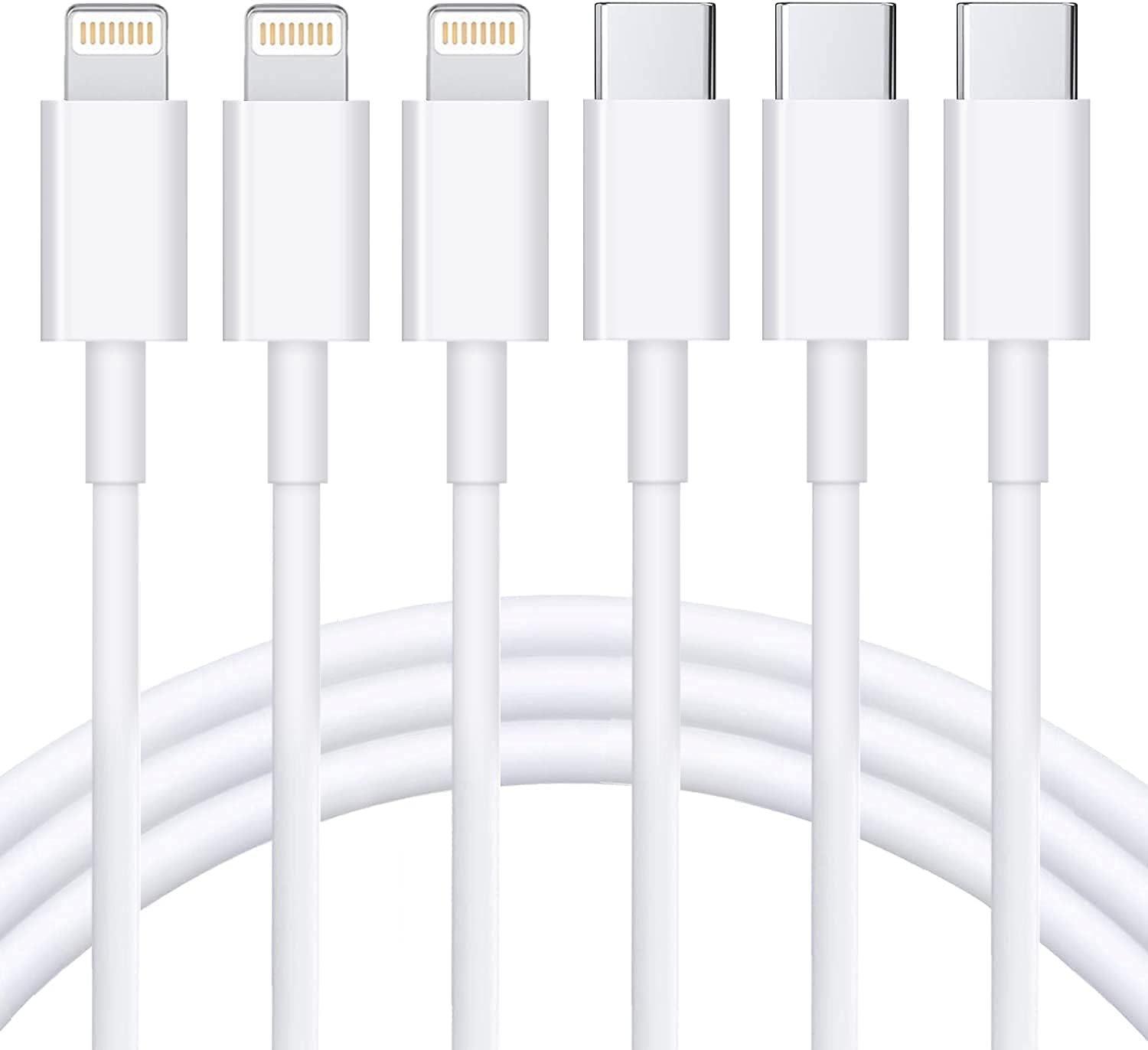 USB C to Lightning Cable 3Pack 10FT [MFi Certified] Type C Power Delivery Fast Charging Cord for iPhone 14/13/12/11/XS/XR/X/8/iPad, Charger, Smartphone