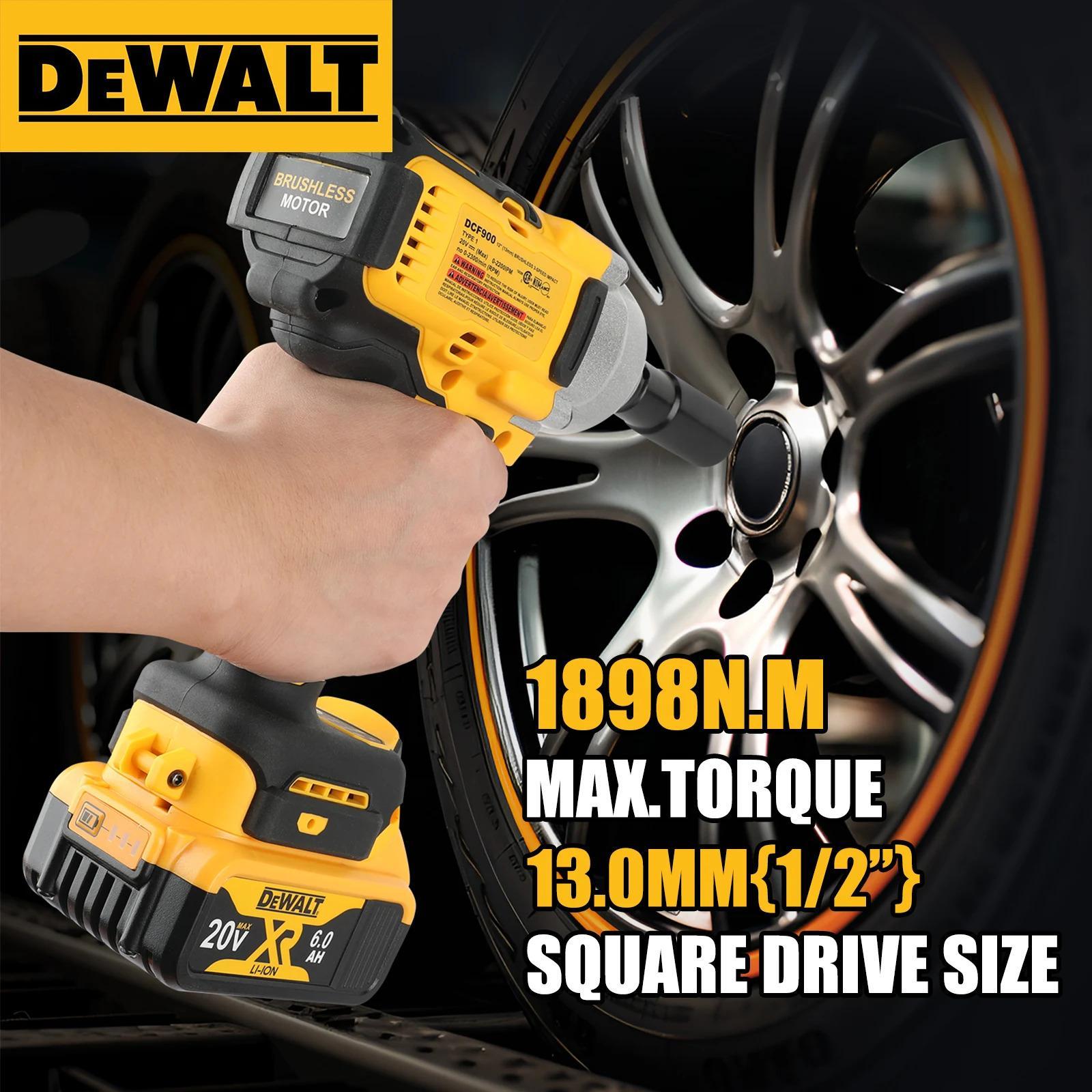 Dewalt DCF900 20V Cordless Impact Wrench High Torque Brushless Gun 1/2 Universal Battery Power Tool for DIY & Professionals
