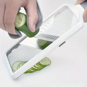 1 Handheld Vegetable Slicer, Very Suitable for Cutting Salads, Cucumbers, Carrots, Onions and All Vegetables, Adjustable Thickness