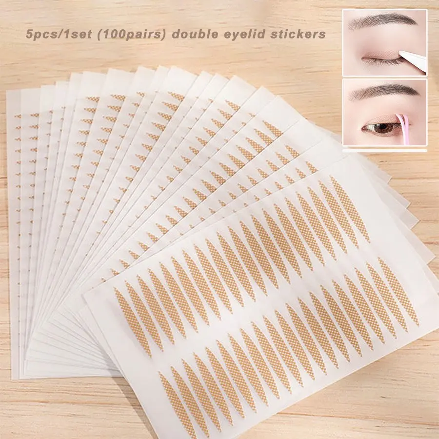 5pcs Natural Invisible Double Eyelid Stickers, Beauty, Long-Lasting, Gentle on Skin, Breathable, Non-Irritating, Perfect for All Eye Types, Daily Makeup Essential