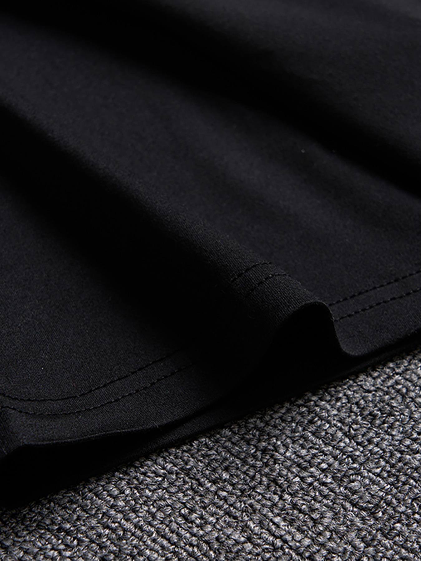 Religious T-Shirt with Cross Print, Philipians 4:13 Quote, Casual Fitted H-Type, Plain Pattern, Men's Short Sleeve Top