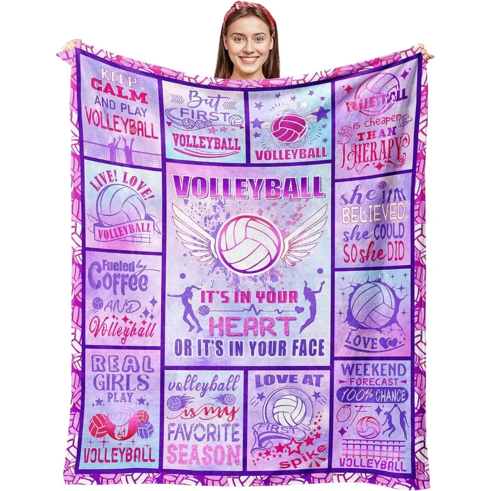 1PC Women's volleyball blanket gift, volleyball shawl, volleyball supplies, gifts for volleyball players and coaches