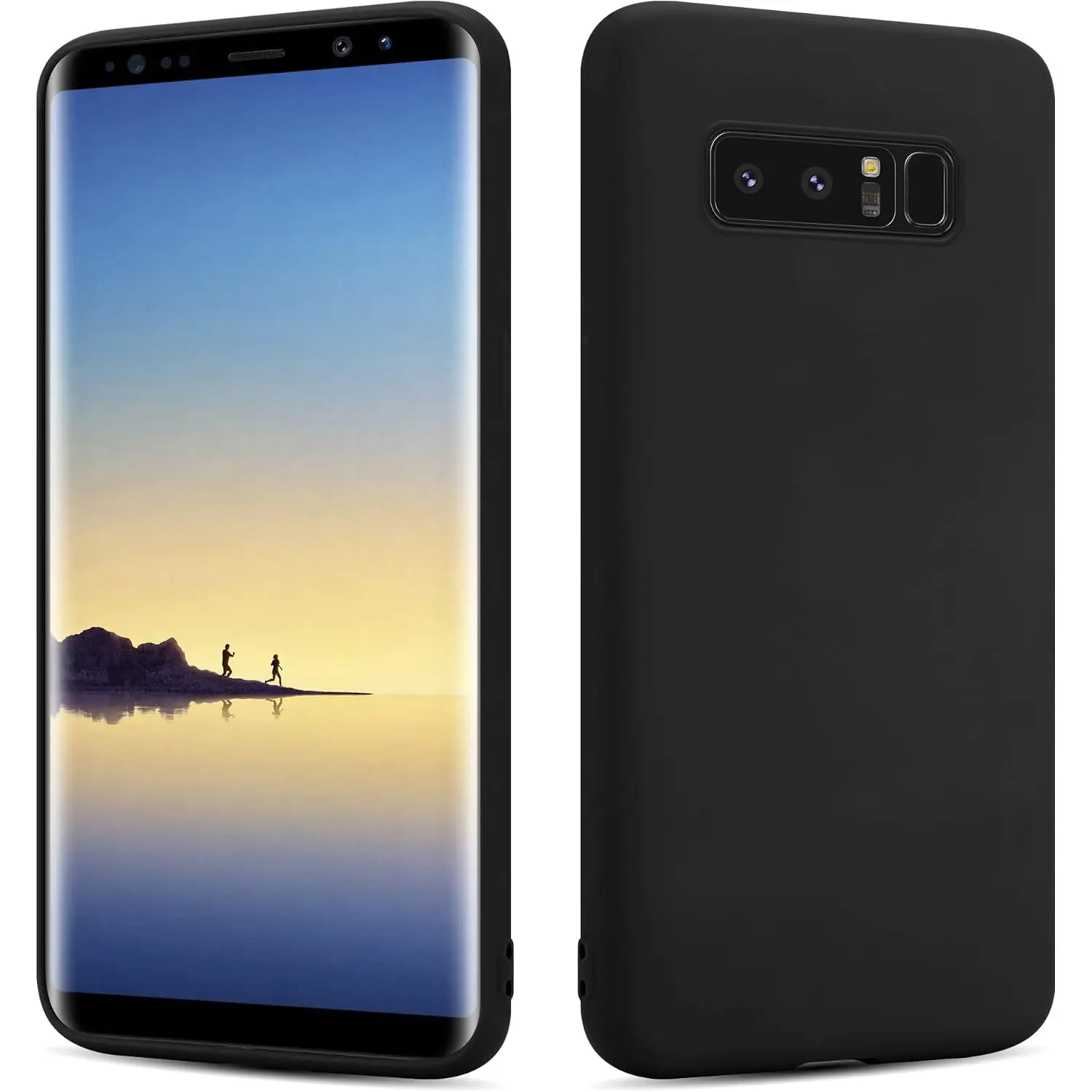 For Samsung Galaxy Note 8 Case Slim Shockproof Flexible Black Matt Soft Silicone Protective Phone Case Cover