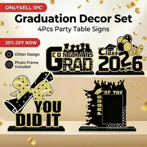 Large Graduation Decoration 2026, Wooden Table Decor, Layered Tray Decoration, 2026 Graduation Party Props, Graduation Photo Prop
