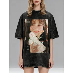 Kim Se-jeong 2026 World Tour "The Tenth Letter" Ting Ge Special Edition Vintage Washed Comfortable Cotton Fabric Short-Sleeve T-Shirt for Men