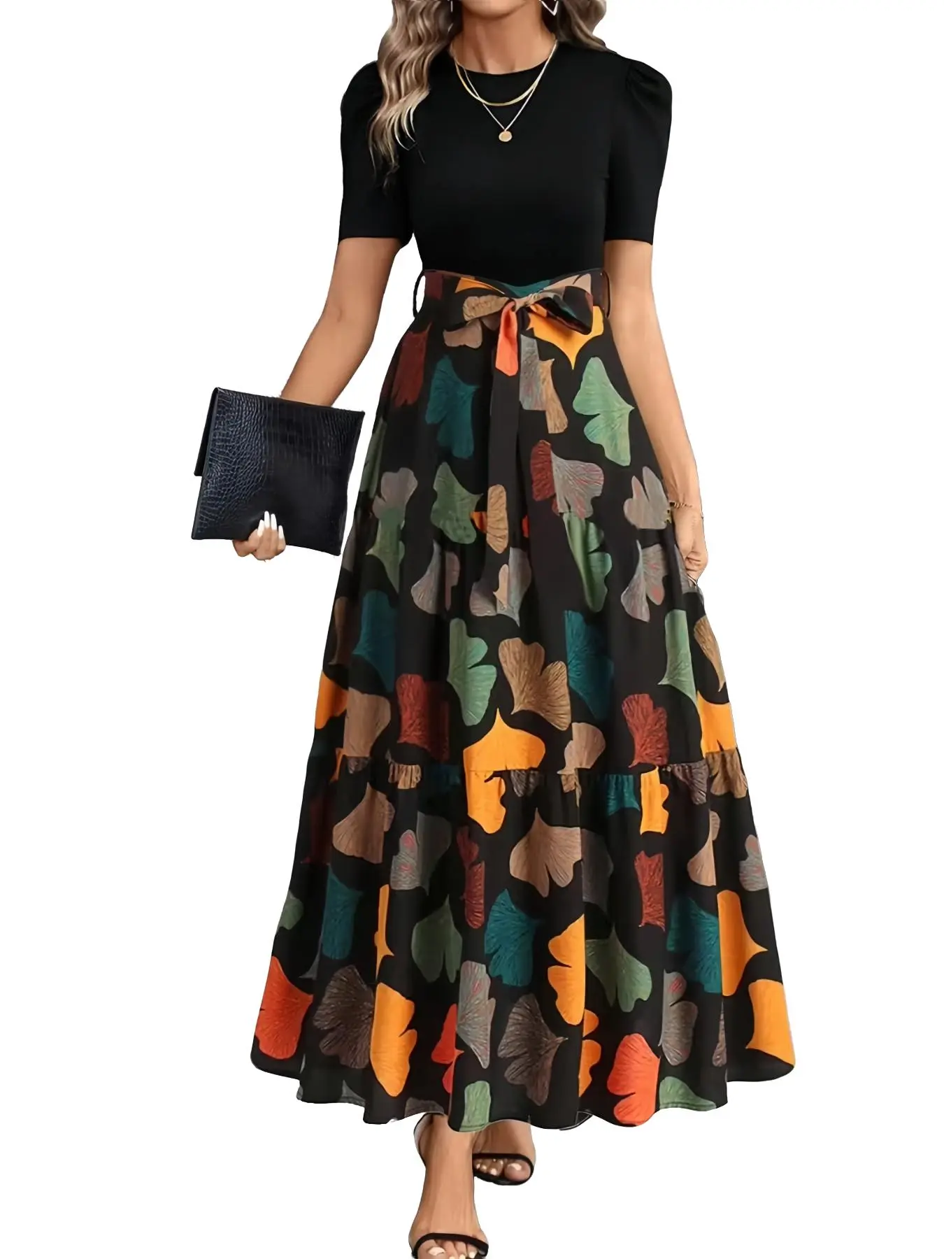 Floral Print Long Dress, Boho Casual Dress, Elevate Your Style Instantly, Perfect for Any Occasion, Elegant and Chic Design, Ideal for Daily Wear