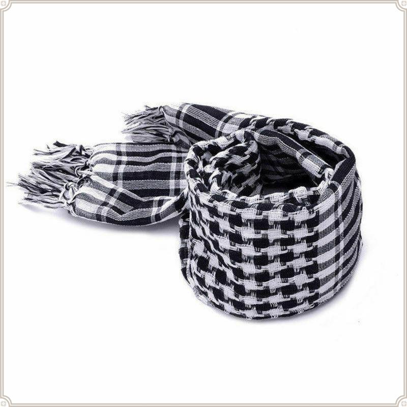 Shemagh Scarf Men Keffiyeh Scarf Arab Scarves Unisex Plaid Turban with Tassels for Men Women Winter Outdoor Shemagh Scarf Men Keffiyeh Scarf Arab Scarves Unisex Plaid Turban with Tassels for Men Women Winter Outdoor