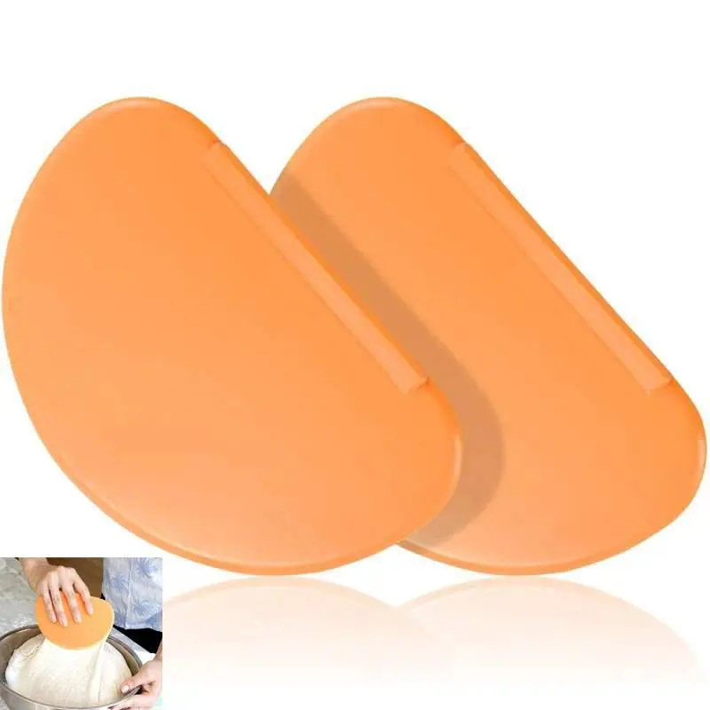 1Pcs Flexible Bowl Scraper Dough Scrapers Spatula Multipurpose Curved Pastry Scraper Flat Edge Mixing Bowl Scraper Cutter