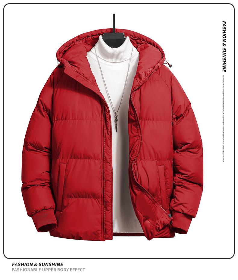 Men's Plain Pocket Zip Up Thick Warm Hooded Puffer Coat, Regular Fit Long Sleeve Padded Winter Coat, Menswear, Cold Weather Gear, Mens Clothing, Jackets for Men, Jackets, Men's Clothing