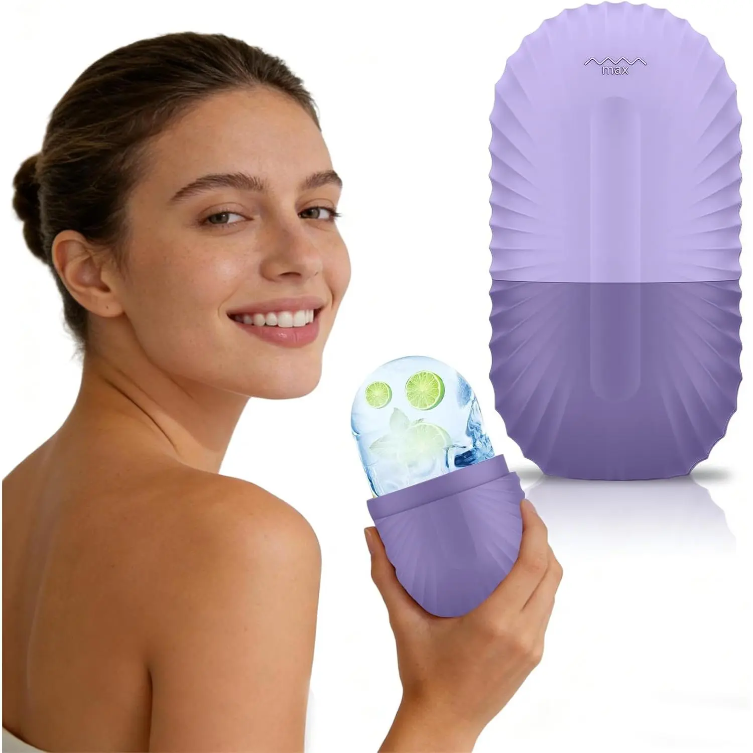 Lime Ice Roller for Face and Eyes - Reduces Puffiness, Dark Circles & Enhances Absorption | Firming/Lifting Facial Slimming Tool | Durable and Ergonomic Design, 2 To 2.9 Fl Oz, Face & Body, 2.5 Fl Oz, Anywhere, Anytime