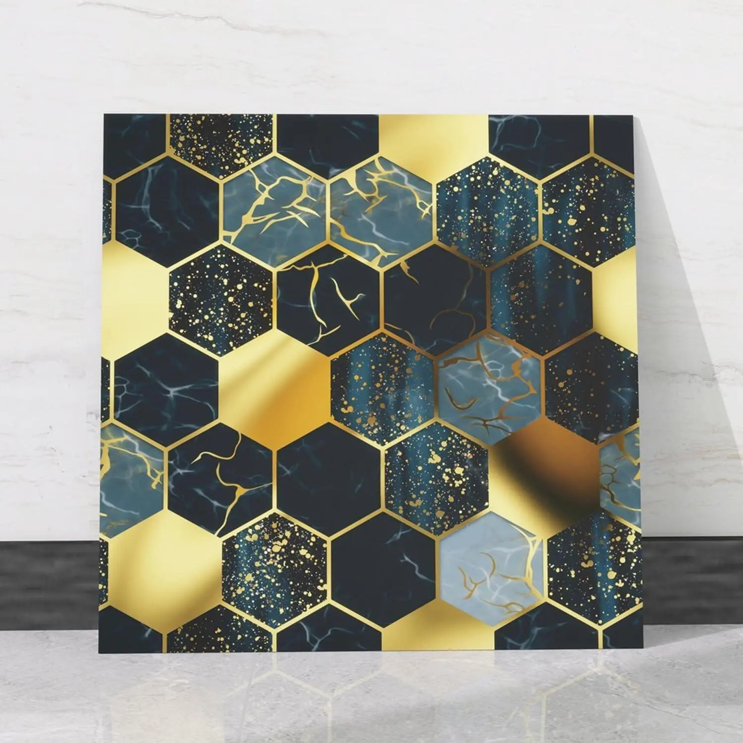 20 pieces of self-adhesive backing tiles, suitable for self-adhesive marble tiles for walls, PVC waterproof shower wall panels, back tiles for kitchens, bathrooms and living rooms, perfect home decoration for Halloween and Christmas.