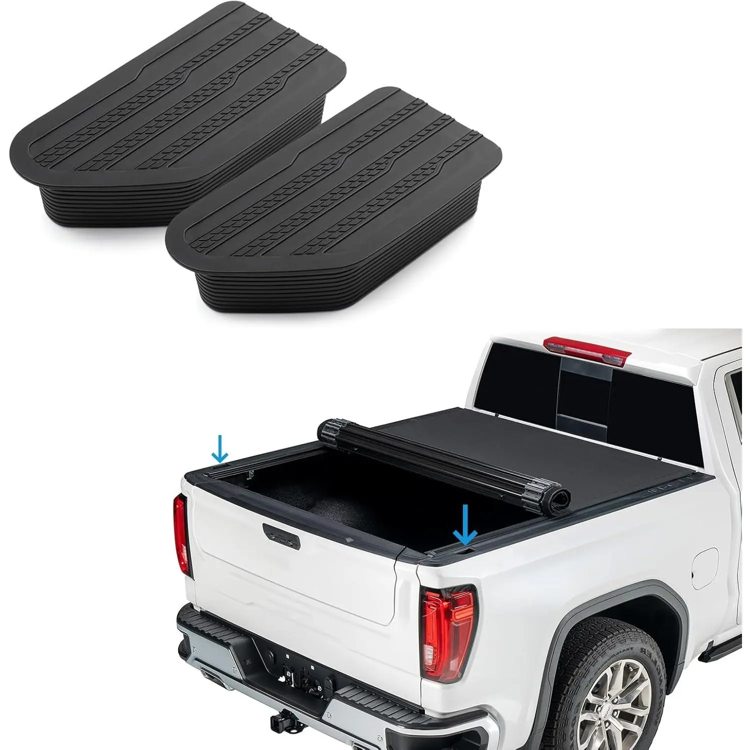 Stake Pocket Covers Custom Fit for 2019-2026 GMC Sierra and Chevy Silverado Truck Bed Rail Hole Plugs Caps Set of 2Gift