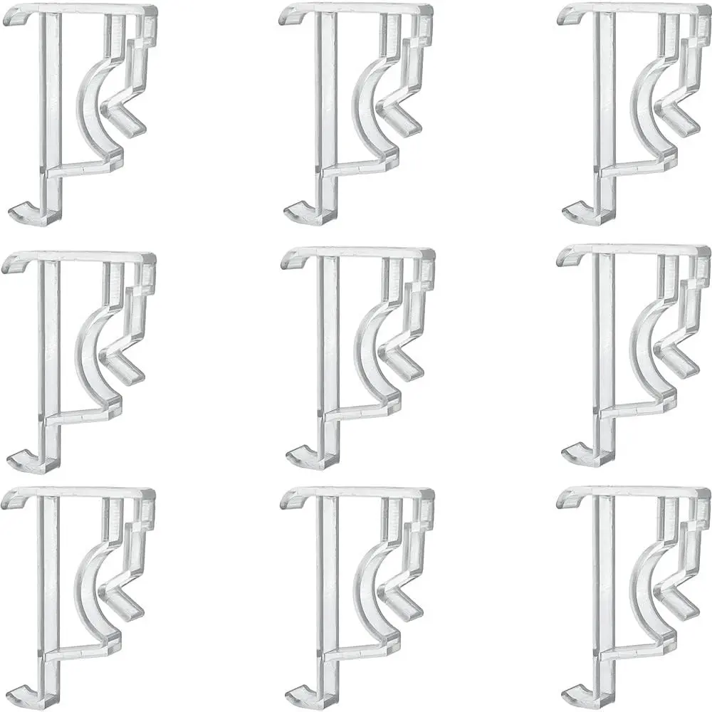 10pcs 2 inch Clear Plastic Hidden Retainer Clips for Window Blind Valance, Horizontal Faux Wood Blinds Parts