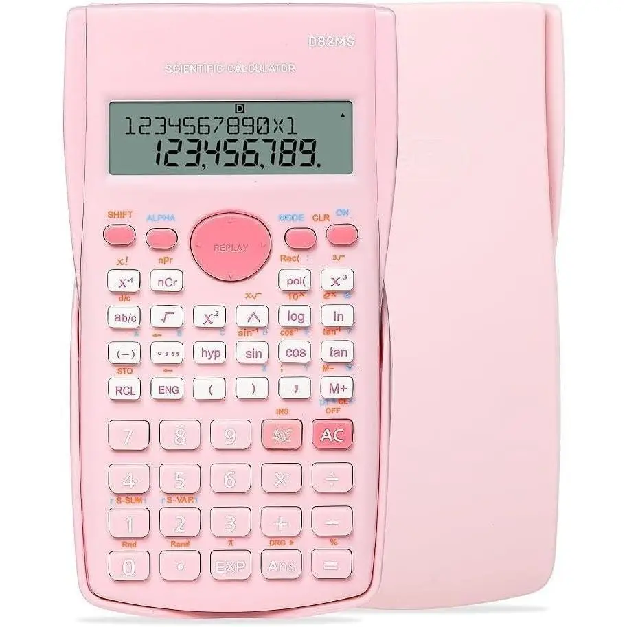 Scientific Calculator, 2 Line Cute Scientific Function Calculator () | Math Calculators for Students Algebra Geometry -  Caculator for Middle and High School Students College School Supplies