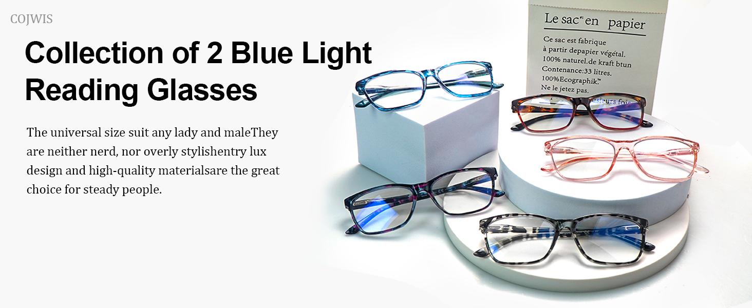 Progressive Multifocus Reading Glasses Blue Light Blocking,Spring Hinge Readers for Women Men (Mix Color, 3.50, multiplier_x)