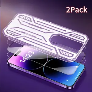 Dust-Free Tray Screen Protector 2-Pack for iPhone, Privacy Protection, Crystal Clear, Scratch-Resistant, Ultra-Smooth Touch, Easy Installation