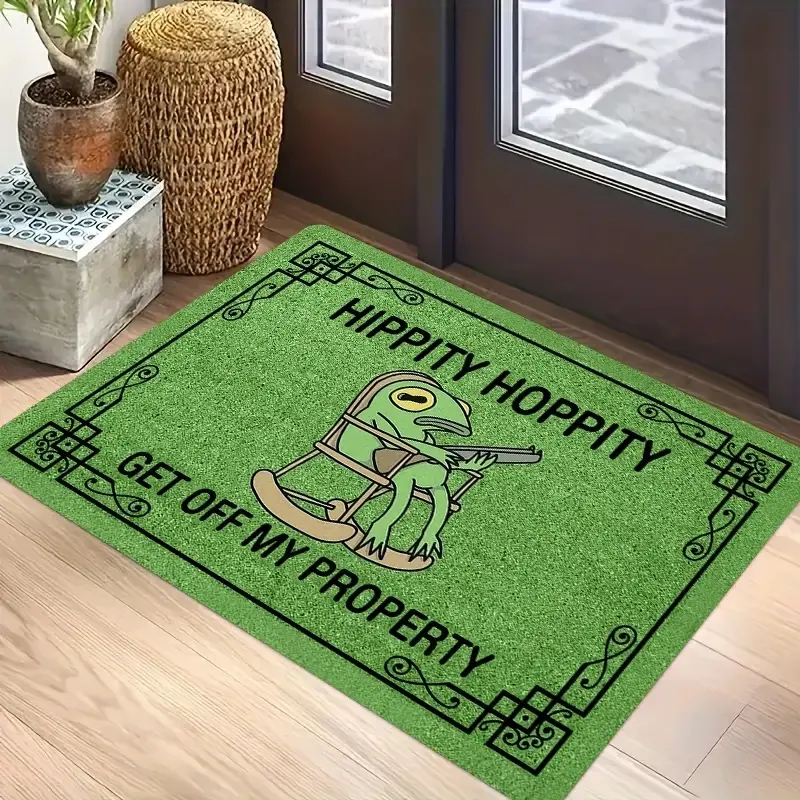 Frog Pattern Non-slip Door Mat, Animal Themed Rugs, Rectangle Home Decorative Carpet, Decorative Mat for Living Room, Kitchen, Bedroom, Farmhouse, Laundry, Non Slip Doormat