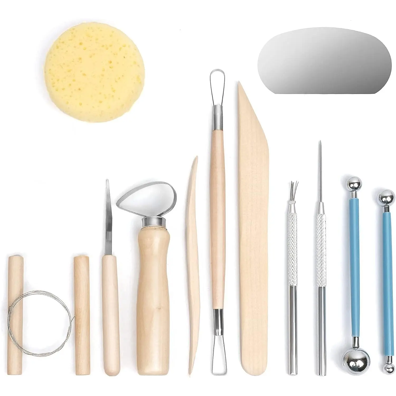 Clay Tools,12PCS Pottery Clay Sculpting Tool Set