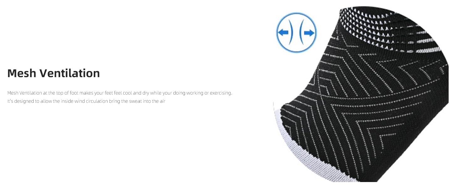 Compression Ankle Support Socks Women - Coolmax Wicking, Cushioned Athletic, Plantar Fasciitis Relief 2/3/6 Pairs