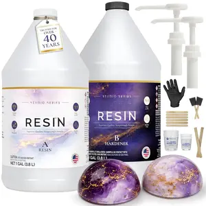 2 Gal Kit - Studio Series by ,  Clear Artist , , High Gloss, Easy Bubble Release, Low Viscosity 1:1  & Hardener for Art, , Coasters & Molds