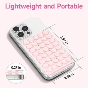 1/2 silicone suction cup mobile phone holder, available on both sides, mobile phone accessories hands-free powerful grip holder, suitable for selfies and videos, silicone mobile phone holder, compatible with iPhone and Android phones