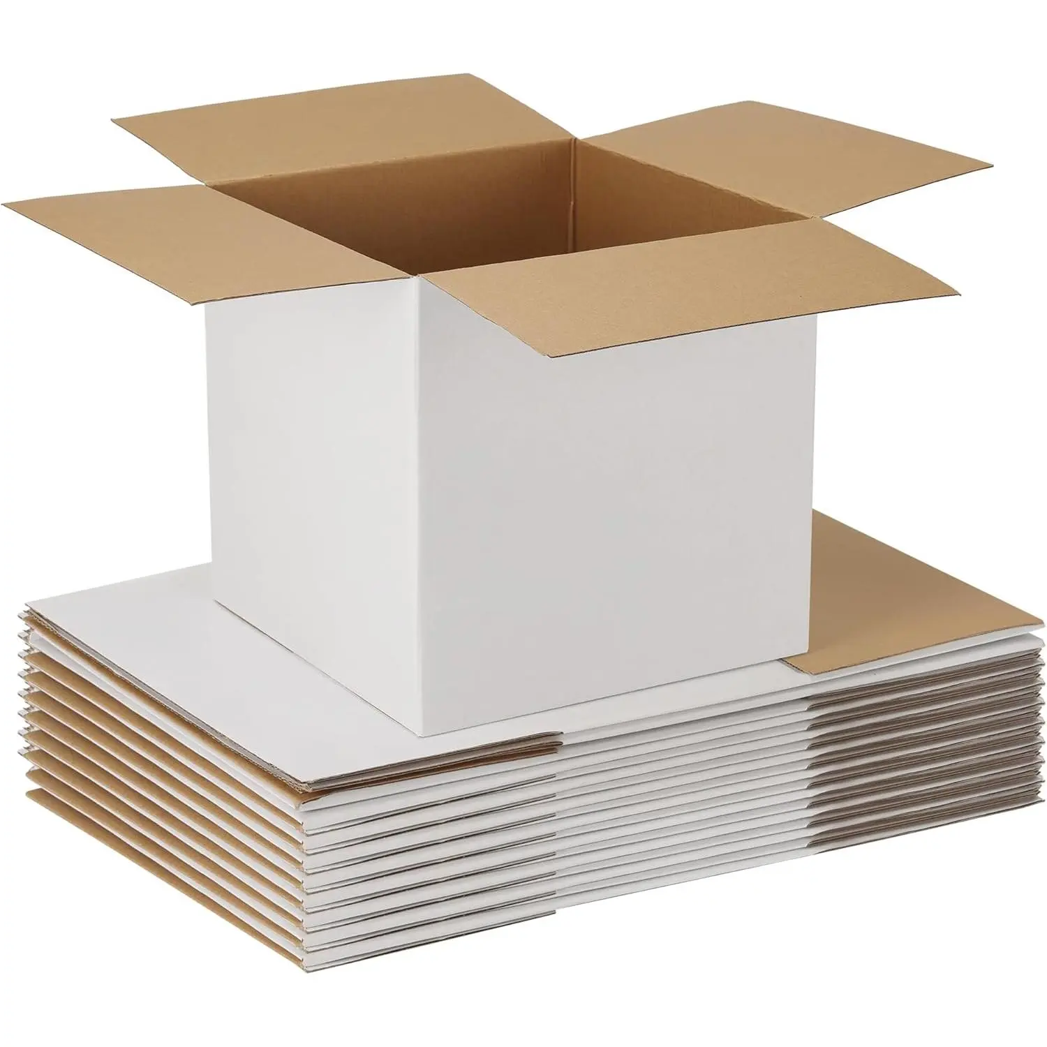 10 Pack 12x12x12 Shipping Boxes for Small Business White Corrugated Cardboard Small Box for Packaging Moving Mailing and Storing