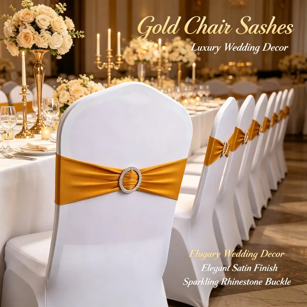 Hotel Wedding Banquet Chair Back Covers, Floral Decorative Chair Skirts with Elastic Straps, Ideal for Weddings, Parties, Events