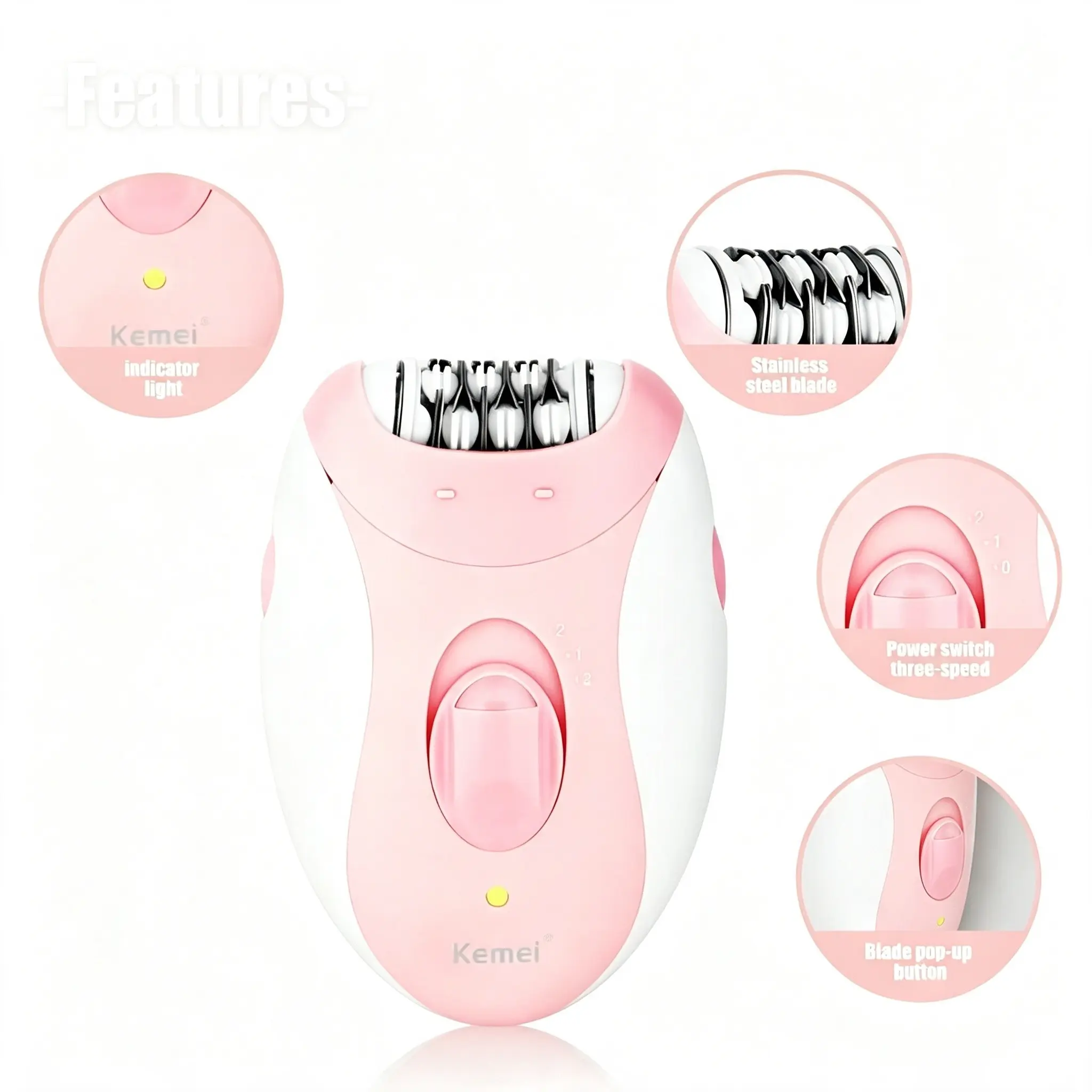 Women Electric Hair Epilator, IPX5 Splashproof Epilation Tool, 21 Tweezers Efficient Hair Removal, Portable USB Charging Epilator for Leg, Underarm, Bikini Line Home & Travel Use