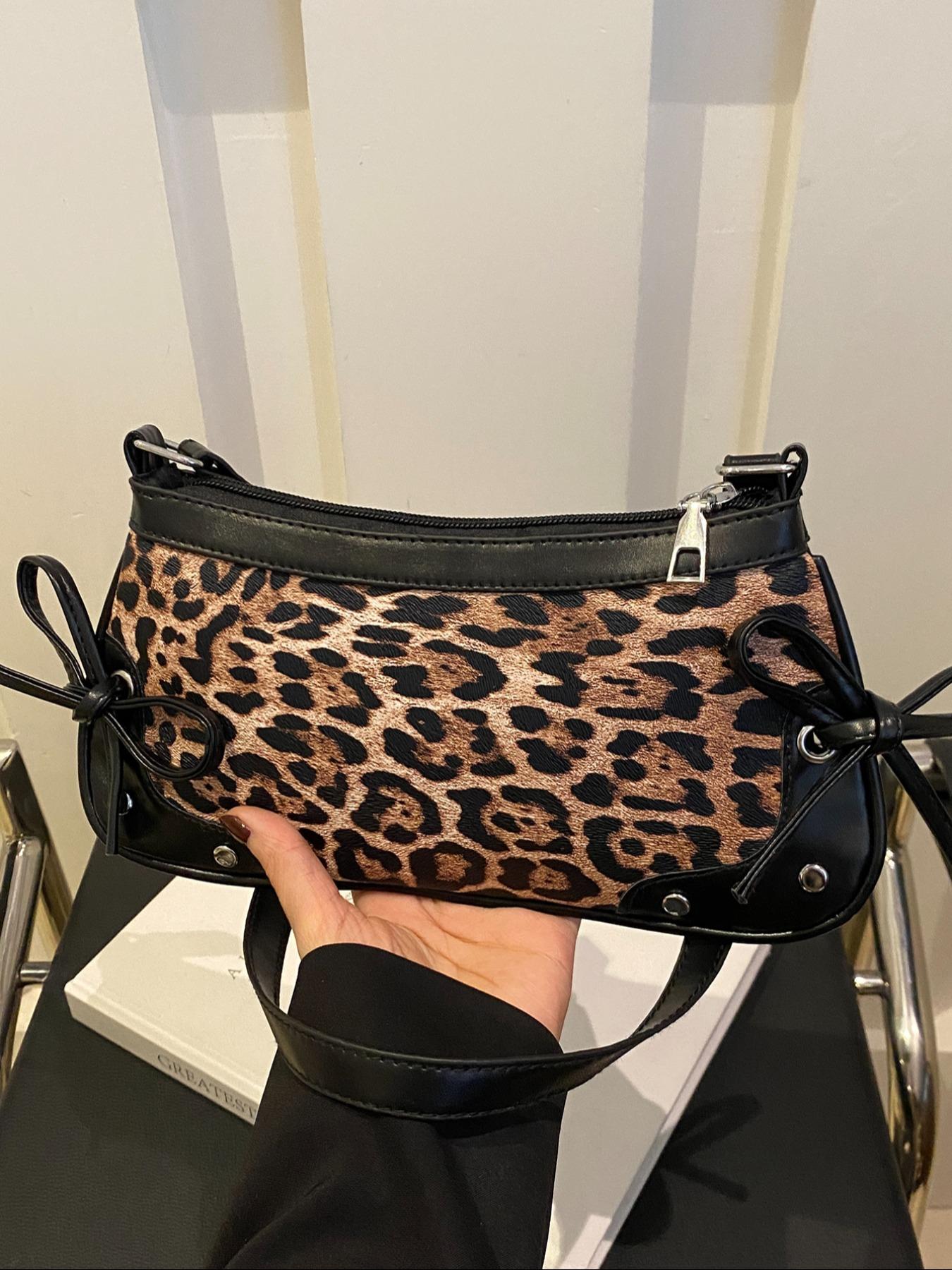 Women's Fashion Leopard Print Crossbody Bag, Casual Versatile Shoulder Bag for Daily Used, Trendy All-match Commuter Bag, Girl Fashionable Shopping Bag, Crossbody Messenger Bag