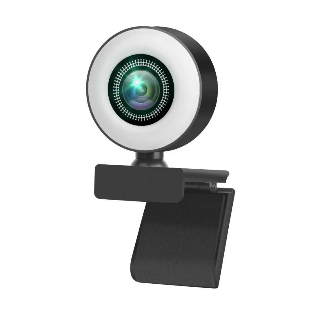 HD 1080p High-Resolution USB Webcam with Ultra High Definition Video, Fill Light for Computer Live Streaming, Hd 1080P Webcams, High-Resolution Webcams