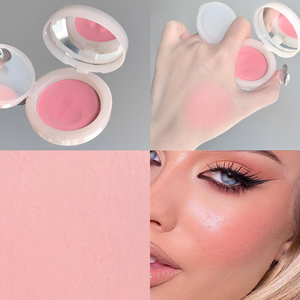 Long Lasting Air Cushion Blush, Single Color Makeup Blusher Palette, Suitable for All Skins, Cosmetic, Lightweight Natural Look