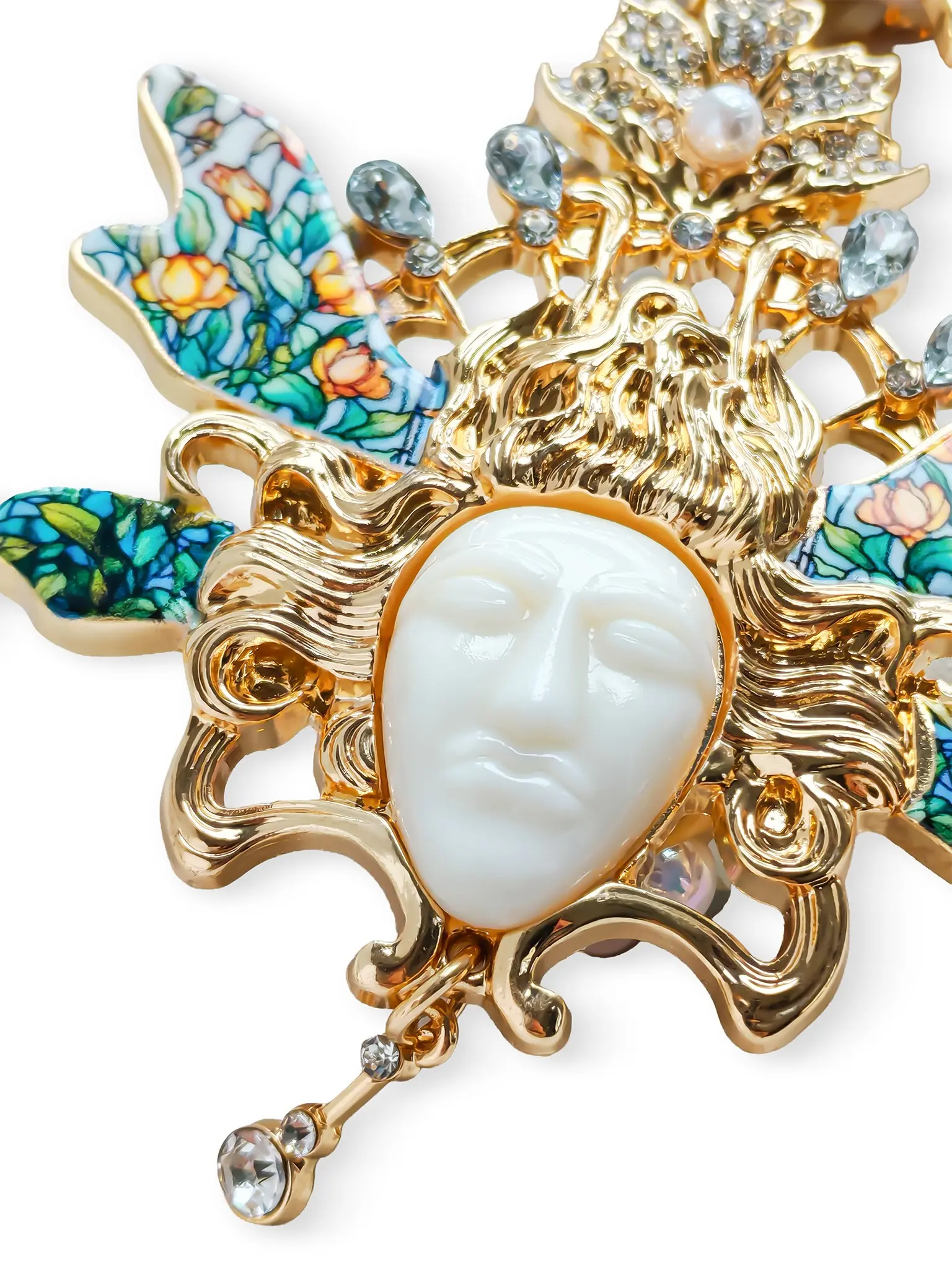 1pcs Innovative Alloy Buddha Head Ornament, Creative DIY Gift, Suitable for Handmade Beads, Phone Chain, Keychain, Car Hanging, Indoor Decor