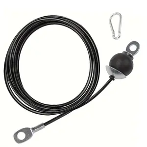 Fitness Cable Pulley Line, 7 Sizes (39-157 Inches), 5mm Steel Rope, Home Gym Equipment Replacement, Weight Training Accessory, Gym Accessories
