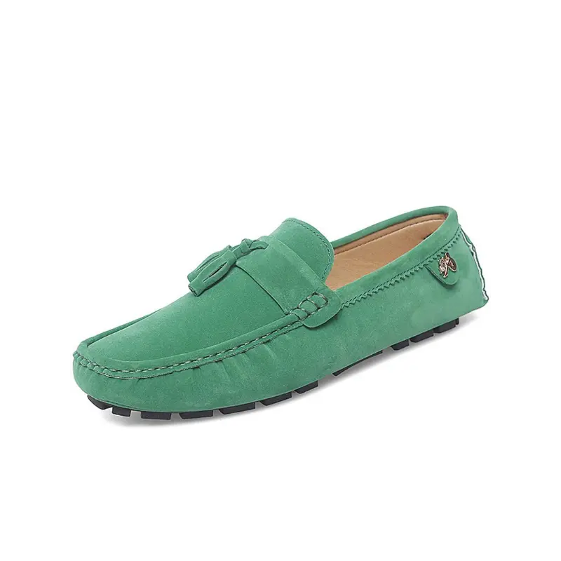 Men's Slip-On Casual Round Toe Solid Color Loafers - All-Season Comfortable Footwear for Daily Wear, Compatible with Sports & Outdoor Accessories