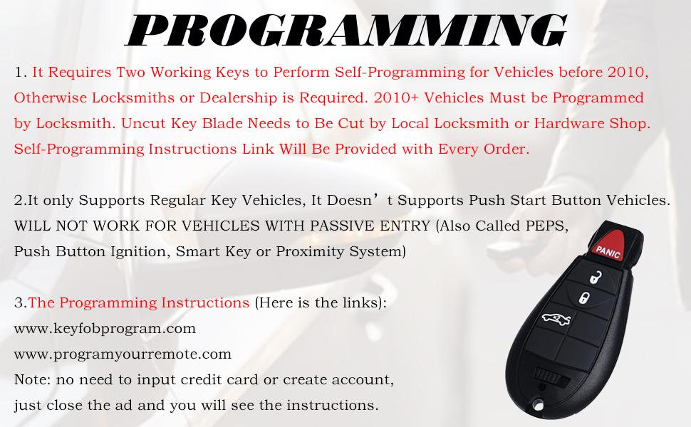 Keyless Entry Remote Control Key Fob Replacement Fits for Dodge Challenger 2008 2009 2010 2011 2012 2013 2014 Charger 2008-2013 Magnum 2008 Chrysler 300 2008-2010 IYZ-C01C 05026886AK 433 Mhz