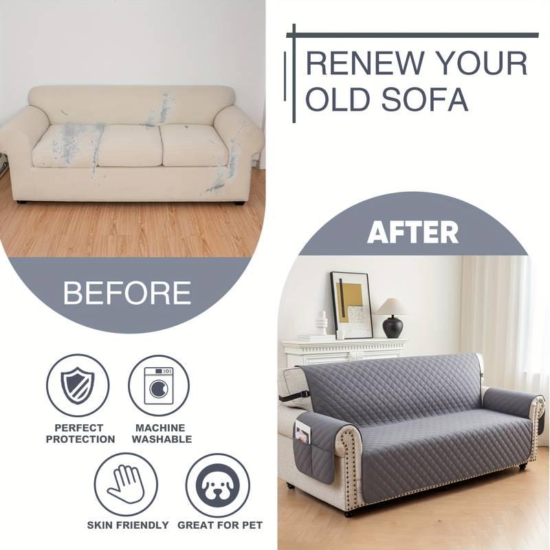 Soft Stretch Recliner Slipcover | 92% Polyester + 8% Spandex, High Elasticity Full Coverage, Anti - Slip Pockets,Prevent pet scratching, Machine Washable for Sofa Recliner Chairs