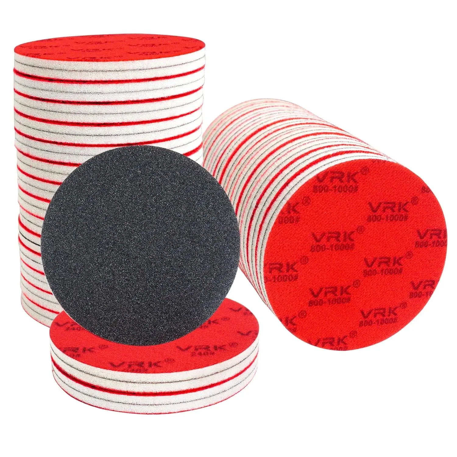 36-Piece 3-Inch Sanding Sponge Disc Set, 80-3000 Grit Hook-And-Loop Foam Sponges, Reusable Washable Abrasive Pads for Wood Metal Dry Wet Use, Sander
