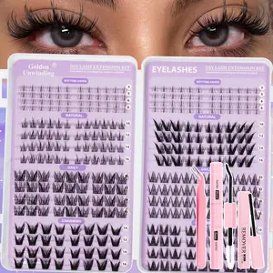 Voluminous False Eyelashes, Mixed Lengths, Natural D Curl, Non-Toxic, DIY Lash Extensions, Dense Style, Water-Proof, Stunning Look