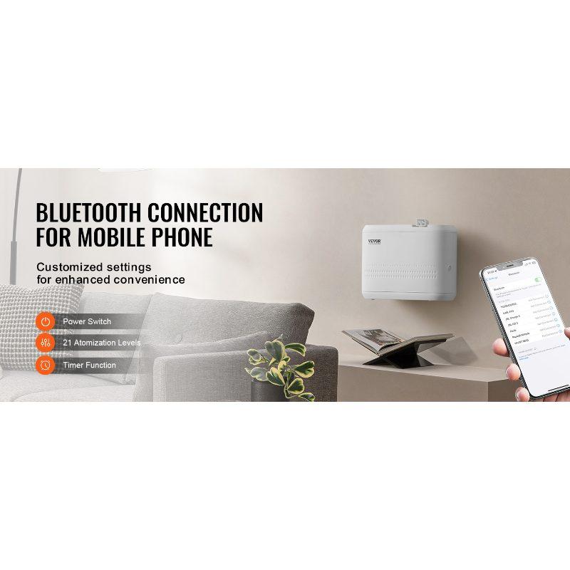 VEVOR Scent Air Machine, 850ml Bluetooth Smart Essential Oil Diffuser, 5000sq. ft Waterless HVAC Scent Diffuser with Cold Air Technology, Aromatherapy Diffuser Machine for Home, Office, Hotel