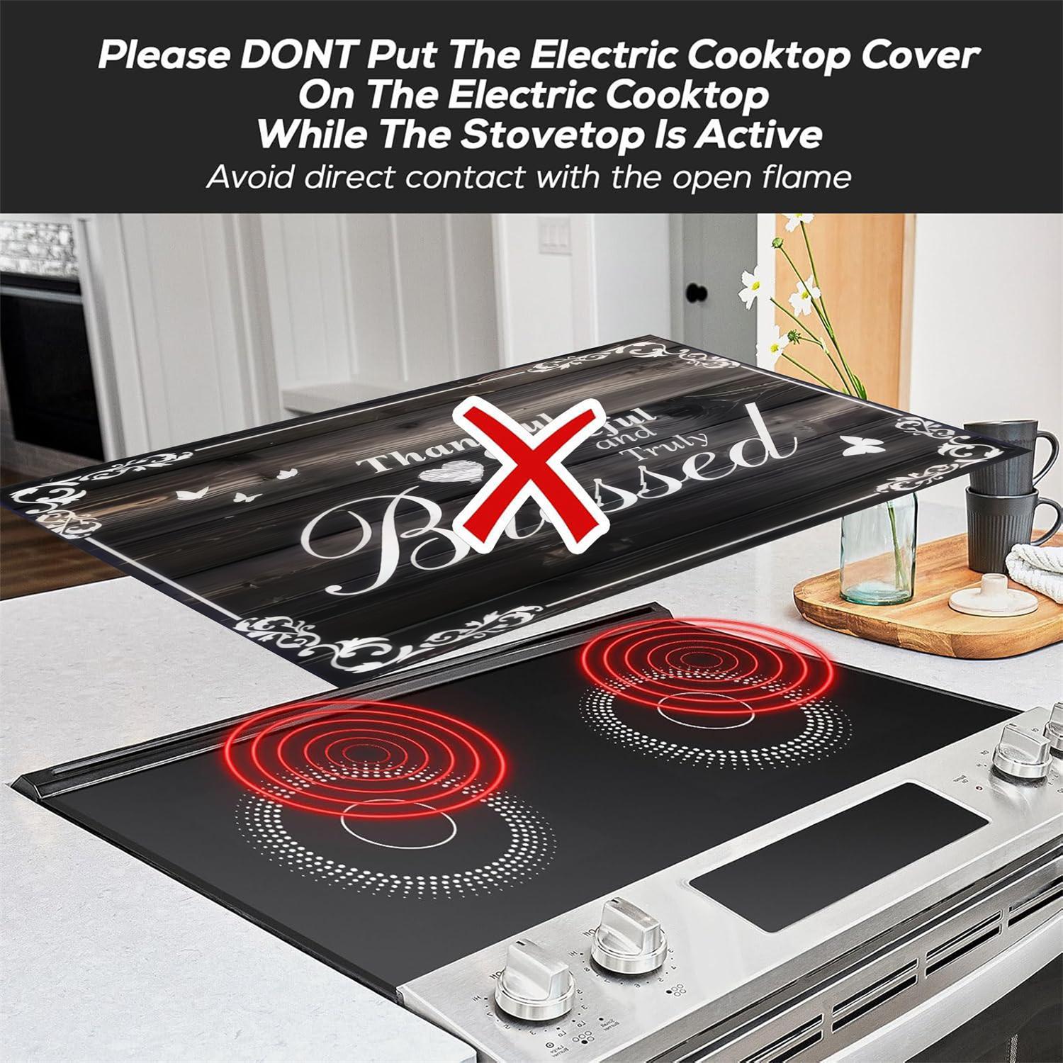 Soft Electric Stove Cover Cook Top Panel Protector Pad,Heart Pattern Design, Scratch Resistant, Easy Clean, Multi-Purpose Kitchen Liner