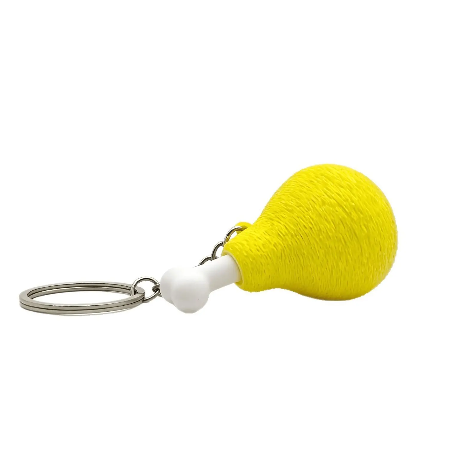 Chicken Leg Button Clicker Stress Relief Keychain, Realistic Chicken Leg Press Toy, Creative Portable Stress Reliever Pendant, Keyrings for Keys