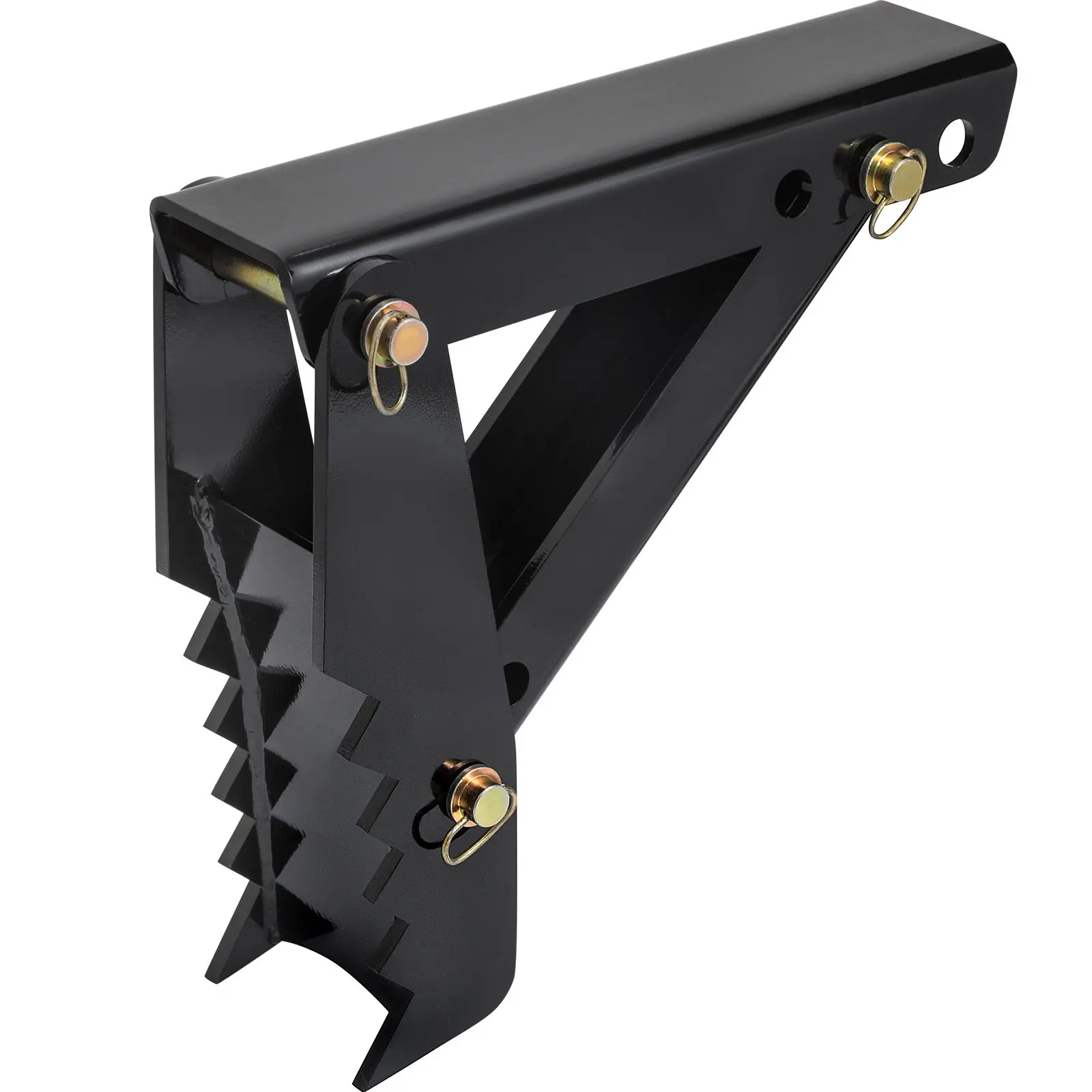 VEVOR 18 in Backhoe Thumb, 1/2 in Thick Teeth Heavy-Duty Excavator Thumb, Black Steel Weld-On Attachment with 12mm Bolt-On Adjustable Mechanical Design for Backhoes/Excavators