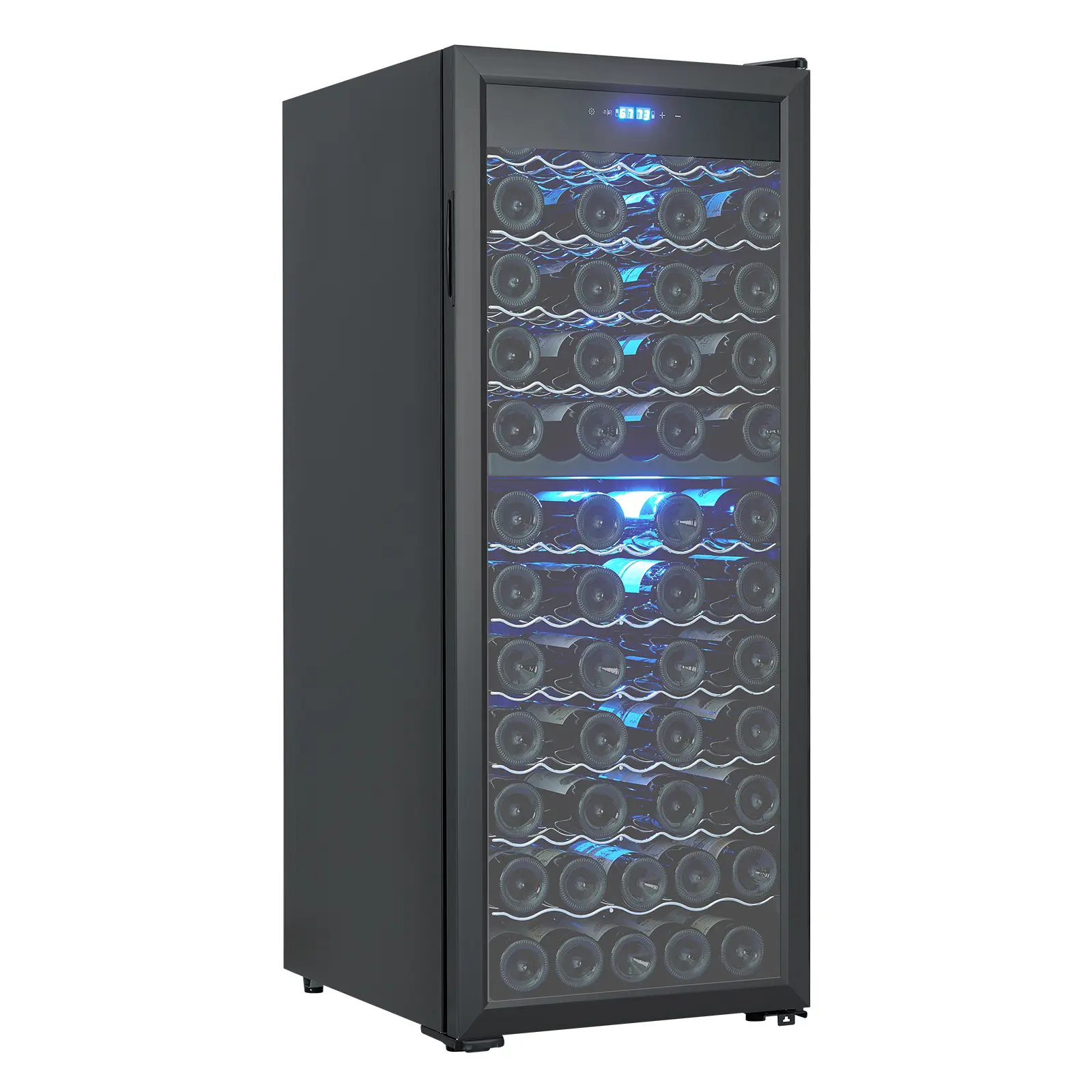 Dual Zone Wine Cooler & Beverage Refrigerator, 80 Bottle Freestanding Fridge, Digital Temp Control, Fast Cooling, Glass Door for Home Bar Kitchen Wine Beer Champagne