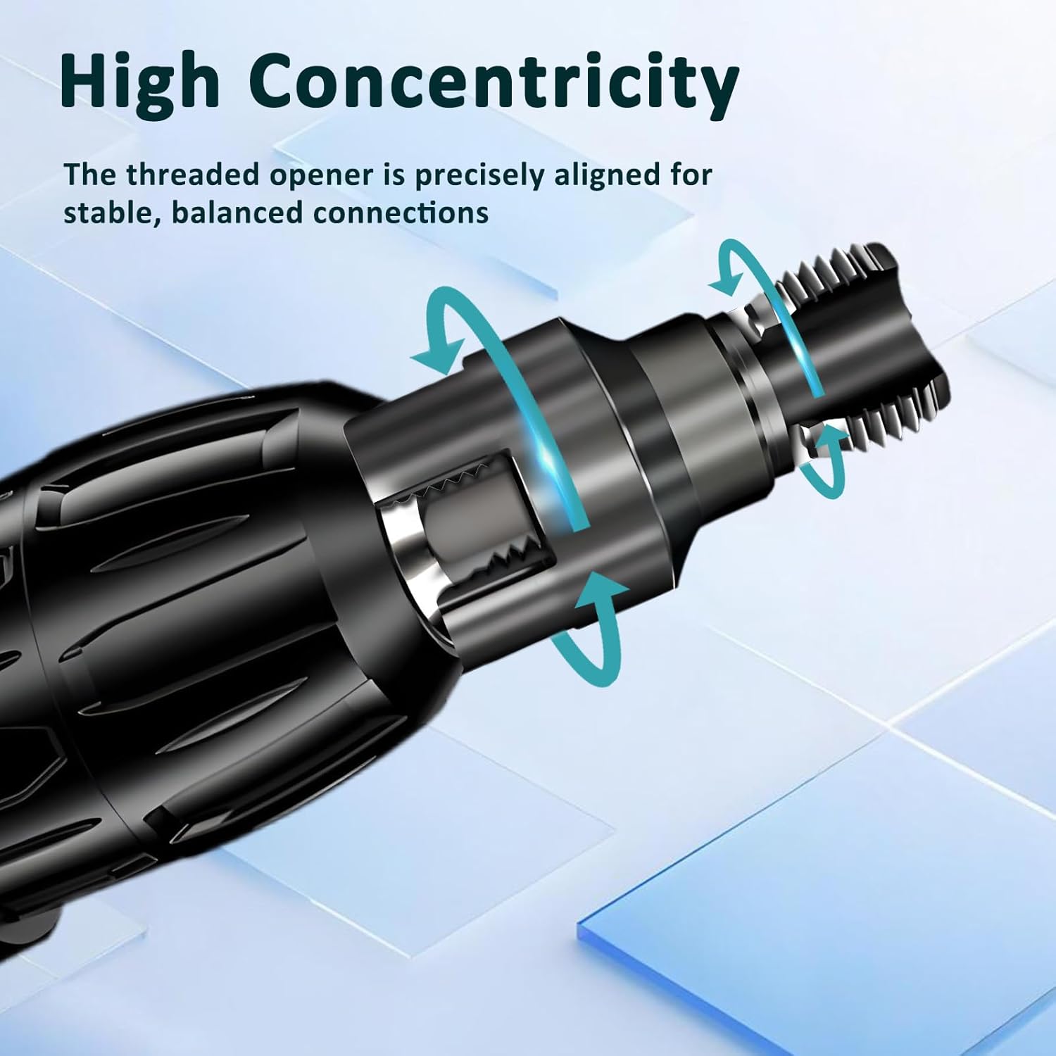 2 count Integrated Internal & External Pipe Threading Tool - 1/2" & 3/4", Upgraded Dual-Function Pipe Thread  Tool, Electric Drill Compatible Pvc & Plastic Pipe Threader Kit