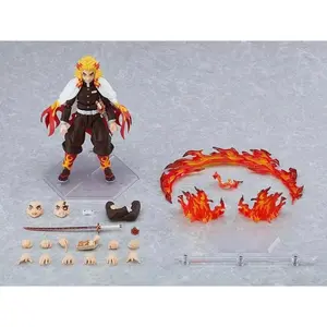 Anime Demon Slayer Rengoku Kyoujurou Joint interchangeable Action Figure PVC Model Toys doll Desk Decor Collection Gifts