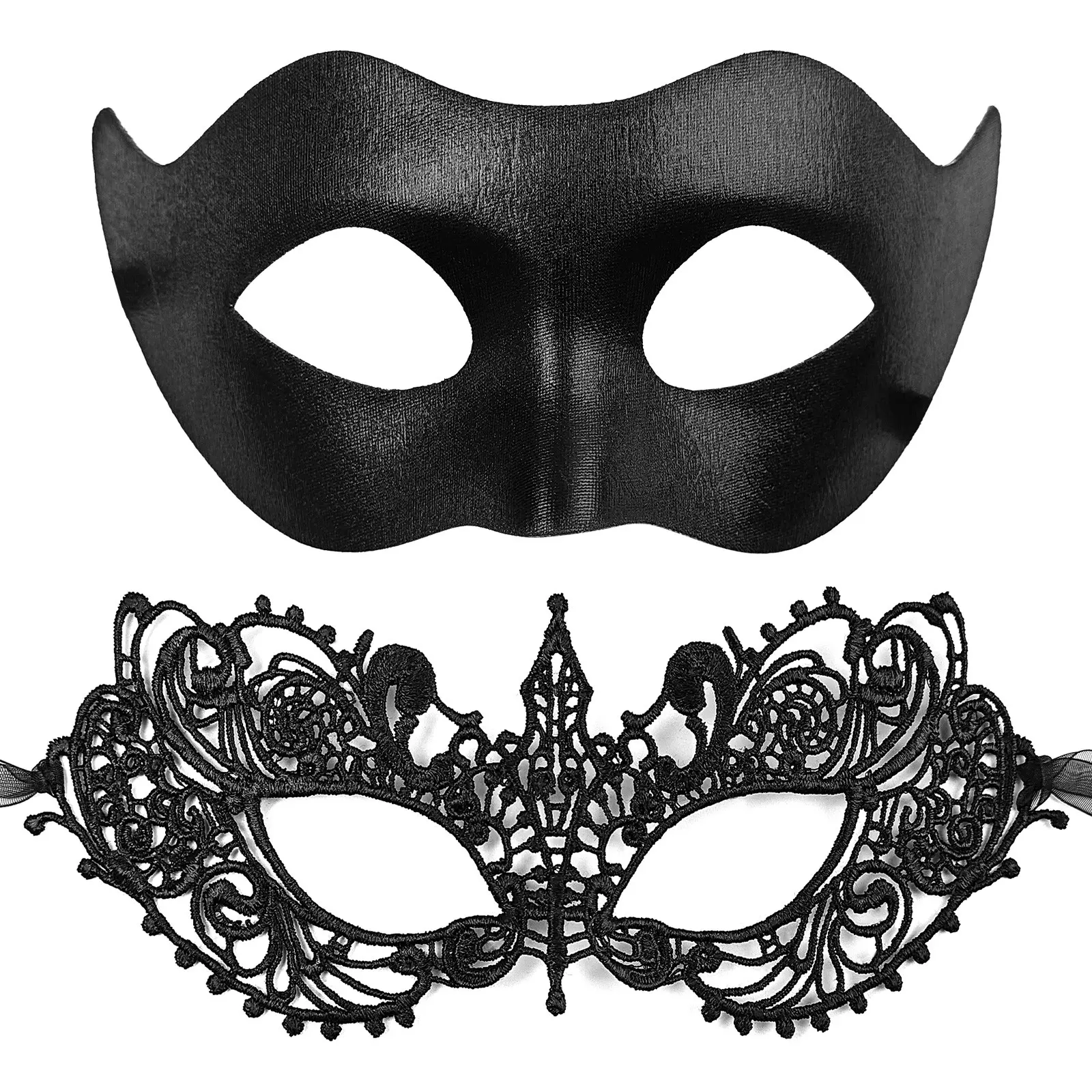 Couple Masquerade Masks Set Venetian Party Mask Plastic Halloween Costume Mask Mardi Gras Mask for Women and Men