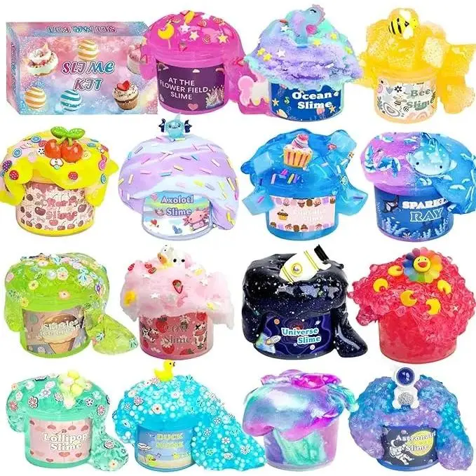Summer Spring Gift Slime 2026 Kids, Countdown Calendars 24 Days of Surprises with Slime Kit Funny Gifts for Toddler Kids Teens Girls 4-12 Year Old